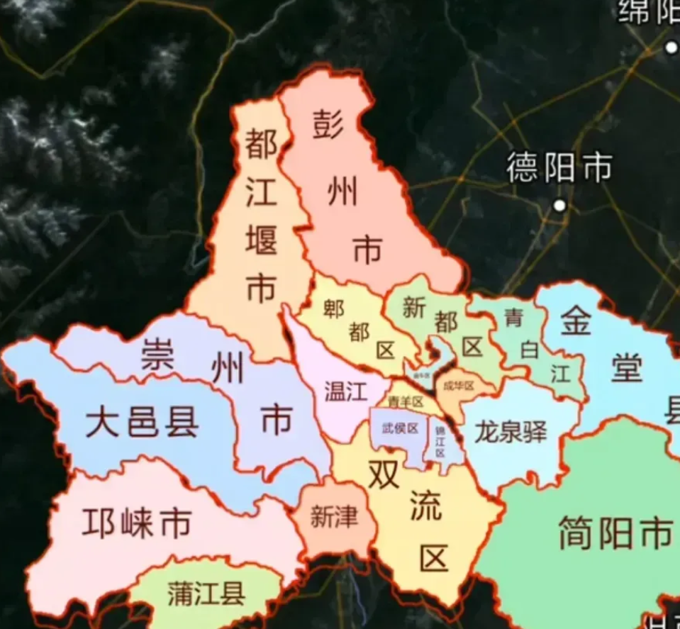 成都市地图︰(成都市地图最新全图)-第1张图片